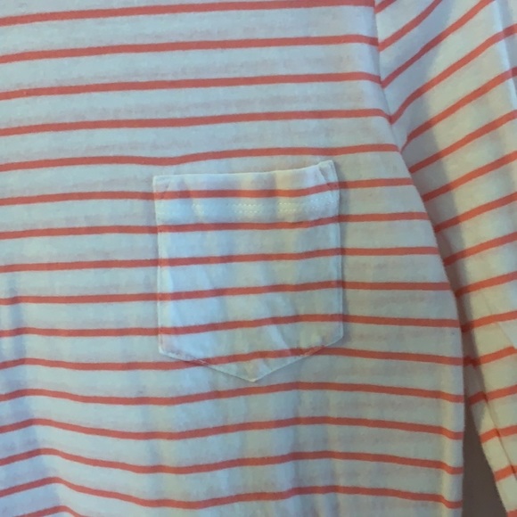 J.Crew crewcuts pink and white striped long tee - Picture 2 of 4